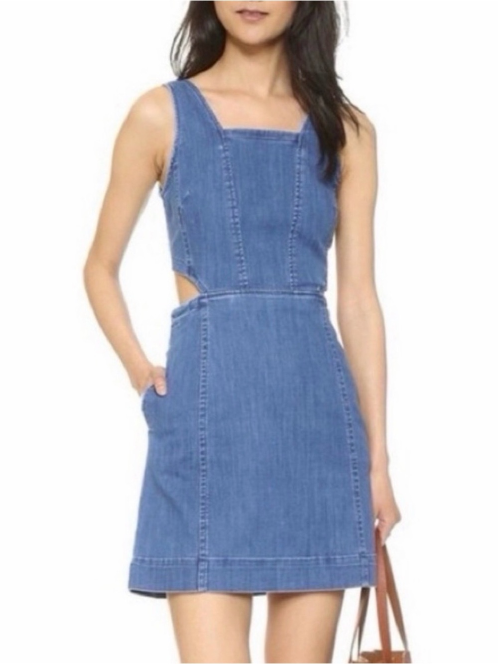 Madewell Cutout Mini Denim Dress